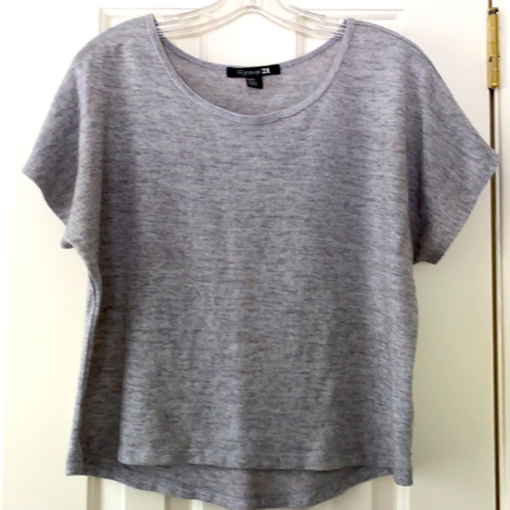 Grey heather top nice weight. Comfy /soft